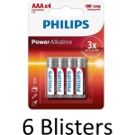 Philips 24 Stuks (6 Blisters A 4 St) Power Alkaline Aaa