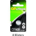 GP 4 Stuks (4 Blisters A 1 Stuks) Lithium Cr1620