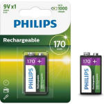 Philips 2 Stuks - Multilife 9v Hr22/6hr61 170mah Oplaadbare Batterij