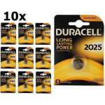 Duracell 10 Stuks - Cr2025 3v Lithium Knoopcel Batterij
