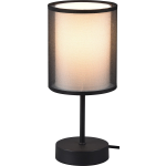 BES LED Led Tafellamp - Tafelverlichting - Trion Bidon - E14 Fitting - Rond - Mat - Aluminium - Zwart