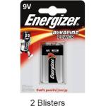 Energizer 2 Stuks (2 Blisters A 1 Stuk) Alkaline Power 9v Blok Batterij