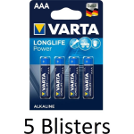 Varta 20 Stuks (5 Blisters A 4 St) Longlife Power Aaa Batterijen