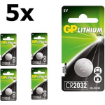 GP 5 Stuks Cr2032 210mah 3v Lithium Batterij