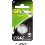 GP 2 Stuks (2 Blisters A 1 Stuks) Lithium Cr2430 3v