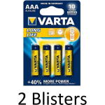 Varta 8 Stuks (2 Blisters A 4 St) Longlife Aaa Alkaline Batterij