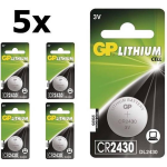 GP 5 Stuks Cr2430 3v Lithium Knoopcelbatterij