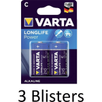 Varta 6 Stuks (3 Blisters A 2 St) Longlife Power C Batterijen