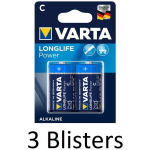 Varta 6 Stuks (3 Blisters A 2 St) Longlife Power C Batterijen