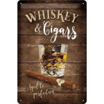 Muurdecoratie Whisky And Cigars 20 X 30 Cm - Metalen Wandbordjes