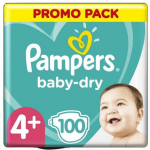 Pampers - Baby Dry - Maat 4+ - Mega Pack - 100 Luiers