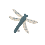 Lässig Gebreid Speeltje En Knuffel Met Rammelaar Knetter Garden Explorer Dragonfly Blue - Blauw