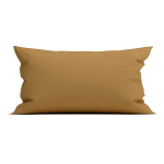 Yellow Kussensloop Percal Katoen - Cognac Brown 40x80cm - Bruin