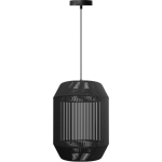 BES LED Led Hanglamp - Hangverlichting - Aigi Aly - E27 Fitting - Rond - Mat - Papier - Zwart