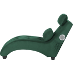 Beliani Simorre - Chaise Longue--fluweel - Groen