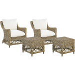 Beliani Ribolla - Fauteuil-beige-rotan