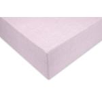 Zo Home Lino Hoeslaken Katoen Linnen Look 35cm Hoek - Grey Lilac 90x210/220cm - Paars