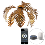 QAZQA Smart plafondlamp goud 12 bladen incl. Wifi G95- Botanica