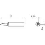 Weller XNT A Soldeerpunt Beitelvorm Grootte soldeerpunt 1.6 mm Inhoud: 1 stuk(s)