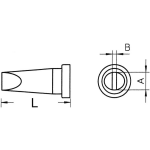 Weller LT-H Soldeerpunt Beitelvorm, recht Grootte soldeerpunt 0.8 mm Inhoud: 1 stuk(s)