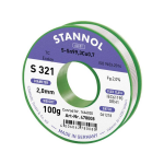 Stannol S321 2,0% 2,0MM SN99,3CU0,7 CD 100G Soldeertin, loodvrij Loodvrij, Spoel Sn99.3Cu0.7 100 g 2 mm