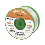 Stannol Kristall 611 Fairtin Soldeertin, loodvrij Loodvrij Sn0.7Cu 250 g 1.0 mm