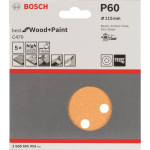 Bosch Best for Wood 2608605059 Excenterschuurpapier Met klittenband, Geperforeerd Korrelgrootte 60 (Ã) 115 mm 5 stuk(s)