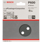 Bosch Best for Stone 2608605122 Excenterschuurpapier Met klittenband, Geperforeerd Korrelgrootte 600 (Ã) 125 mm 5 stuk(s)