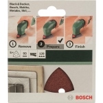 Bosch 2609256A51 Delta schuurpapier Met klittenband, Geperforeerd Korrelgrootte 120 Hoekmaat 93 mm 5 stuk(s)