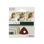 Bosch 2609256A53 Delta schuurpapier Met klittenband, Geperforeerd Korrelgrootte 240 Hoekmaat 93 mm 5 stuk(s)