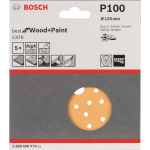 Bosch 2608608X74 2608608X74 Excenterschuurpapier Korrelgrootte 100 (Ã) 125 mm 5 stuk(s)