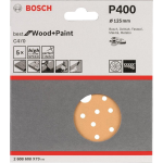 Bosch 2608608X79 2608608X79 Excenterschuurpapier Korrelgrootte 400 (Ã) 125 mm 5 stuk(s)