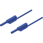 SKS Hirschmann MVL S 100/1 Au Veiligheidsmeetsnoer [Banaanstekker 2 mm - Banaanstekker 2 mm] 1.00 m - Blauw