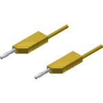 SKS Hirschmann MLN 25/2,5 GE Meetsnoer [Banaanstekker 4 mm - Banaanstekker 4 mm] 25.00 cm - Geel