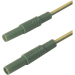 SKS Hirschmann MLS GG 50/2,5 ge/gn Veiligheidsmeetsnoer [Banaanstekker 4 mm - Banaanstekker 4 mm] 0.50 m - Geel