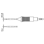 Weller RT9 Soldeerpunt Beitelvorm, recht Grootte soldeerpunt 0.8 mm Inhoud: 1 stuk(s)