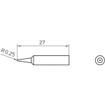 Weller XNT 1 Soldeerpunt Ronde vorm Grootte soldeerpunt 0.5 mm Inhoud: 1 stuk(s)