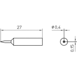 Weller XNT 1SC Soldeerpunt Beitelvorm Grootte soldeerpunt 0.4 mm Lengte soldeerpunt: 27 mm Inhoud: 1 stuk(s)