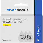 PrintAbout Huismerk compatible met HP 903XL (T6M11AE) Inktcartridge Hoge capaciteit - Geel