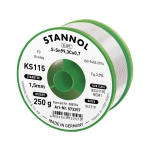 Stannol KS115 Soldeertin, loodvrij Spoel Sn99.3Cu0.7 250 g 1.5 mm