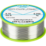 Felder LÃ¶ttechnik ISO-Core Clear SAC305 Soldeertin Spoel Sn96.5Ag3Cu0.5 0.250 kg 0.75 mm