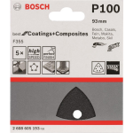 Bosch Best for Stone 2608605193 Delta schuurpapier Met klittenband, Geperforeerd Korrelgrootte 100 Hoekmaat 93 mm 5 stuk(s)