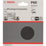 Bosch 2608606755 Schuurpapier voor schuurschijf Ongeperforeerd Korrelgrootte 60 (Ã) 125 mm 10 stuk(s)