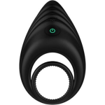 Nexus - Vibrerende Cockring Met Dubbele Stimulatie - Zwart