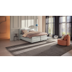 Karlsson Boxspring Autentik Tunn Vlak Met Gestoffeerd Matras - 140 x 220 cm - light grey