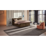 Karlsson Boxspring Autentik Tunn Vlak Met Gestoffeerd Matras - 180 x 210 cm - cappuccino