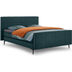 Karlsson Boxspring Attraktiv Trendik Vlak Met Gestoffeerd Matras - 180 x 200 cm - challenger teal