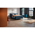 Karlsson Boxspring Attraktiv Trendik Vlak Met Gestoffeerd Matras - 200 x 200 cm - challenger teal