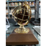 Wereldbol Mini Goud-zwart 7,5x12 Cm