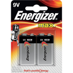 Energizer Batterij Max 9v, Blister Met 2 Stuks
